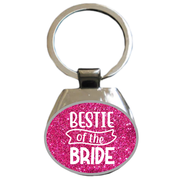 'Bestie of The Bride' Keyring - Oval