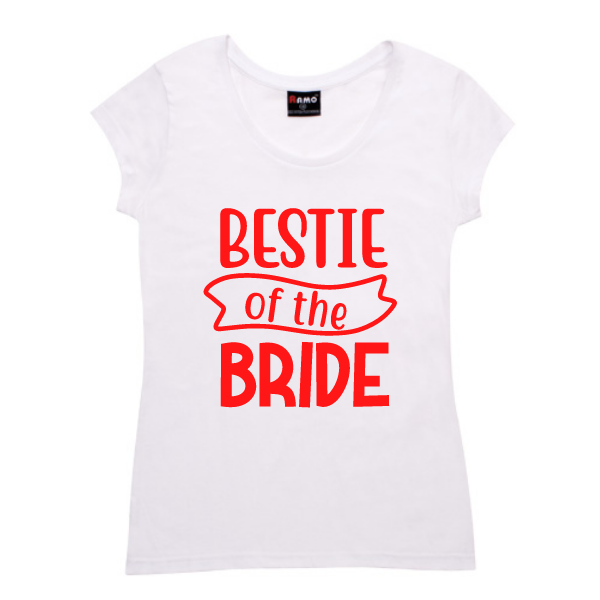 'Bestie Of The Bride' Ladies Scoop Neck Tees