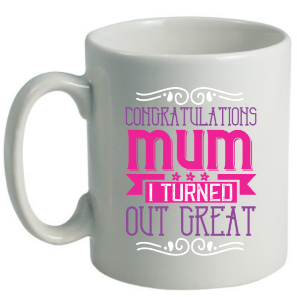 Congratulations Mum Ceramic Mug - 11oz