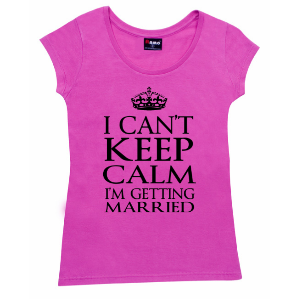'I Can't Keep Calm I'm Getting Married' Ladies Scoop Neck Tees