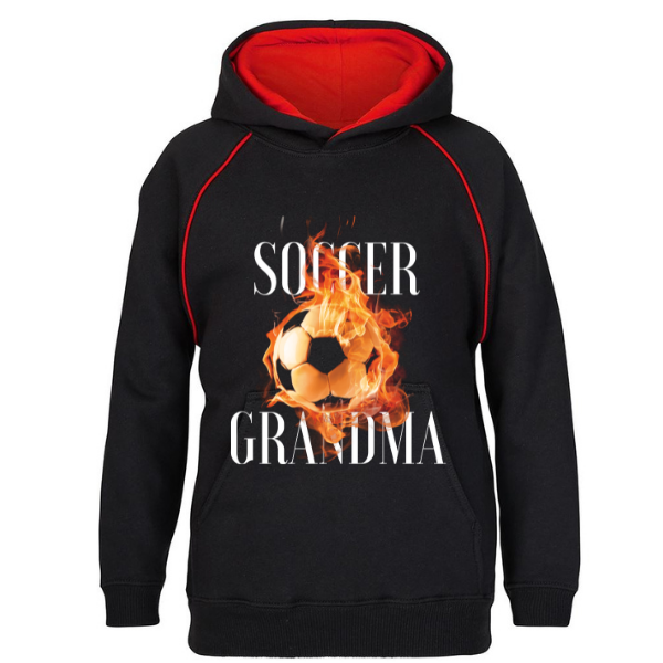 Soccer Grandma Hoodie - Red/Black